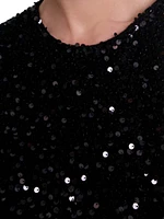 Sequinned Velvet Top