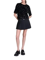 Sequinned Velvet Top