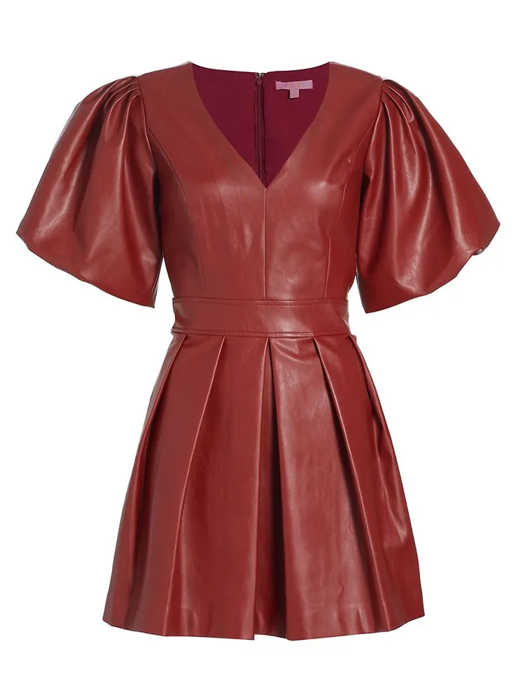 Alexis Faux Leather Minidress
