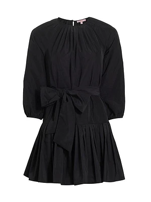 Hunter Belted Flounce Minidress