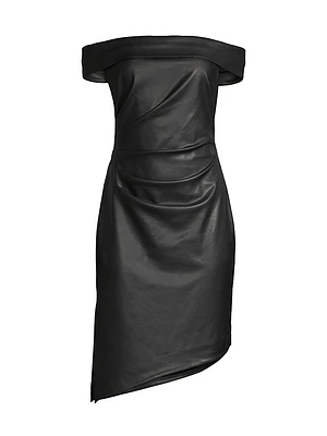 Ally Vegan Leather Minidress