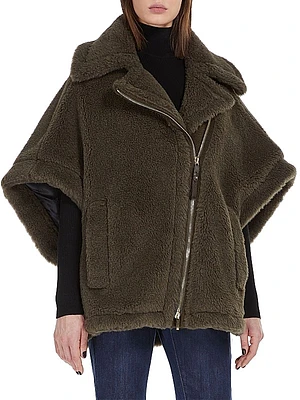 Manto Alpaca-Blend Asymmetric-Zip Jacket