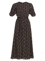 Marcela Floral Cut-Out Midi-Dress