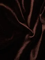 Lace-Up Velvet Maxi-Dress