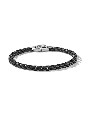 Sterling Silver and Stainless Steel Box Chain Bracelet