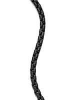 Sterling Silver and Stainless Steel Box Chain Bracelet