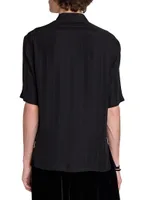 Shirt Matte And Shiny Cassandre Striped Silk