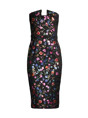 Lena Floral Embroidered Sheath Dress