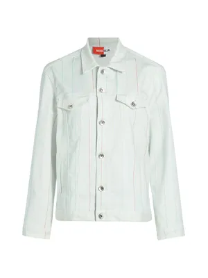 Printed Stretch Denim Jacket