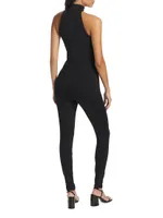 Mock Turtleneck Legging Jumpsuit
