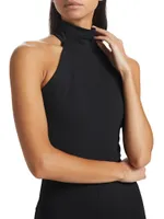 Mock Turtleneck Legging Jumpsuit
