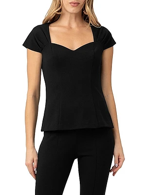Uptown Cap-Sleeve Top
