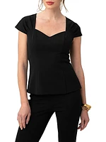 Uptown Cap-Sleeve Top