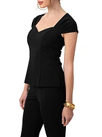 Uptown Cap-Sleeve Top