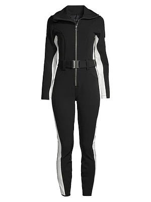 Cordova Belted Stripe Stretch Ski Suit