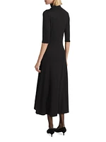 Turtleneck Knit Midi-Dress
