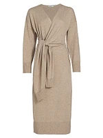 Skyla Knit Wrap Midi-Dress