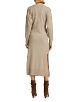 Skyla Knit Wrap Midi-Dress