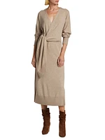 Skyla Knit Wrap Midi-Dress