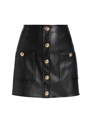 Truman Faux Leather Miniskirt