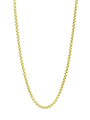 COLLECTION 14K Yellow Fold Lite Round Box Chain Necklace