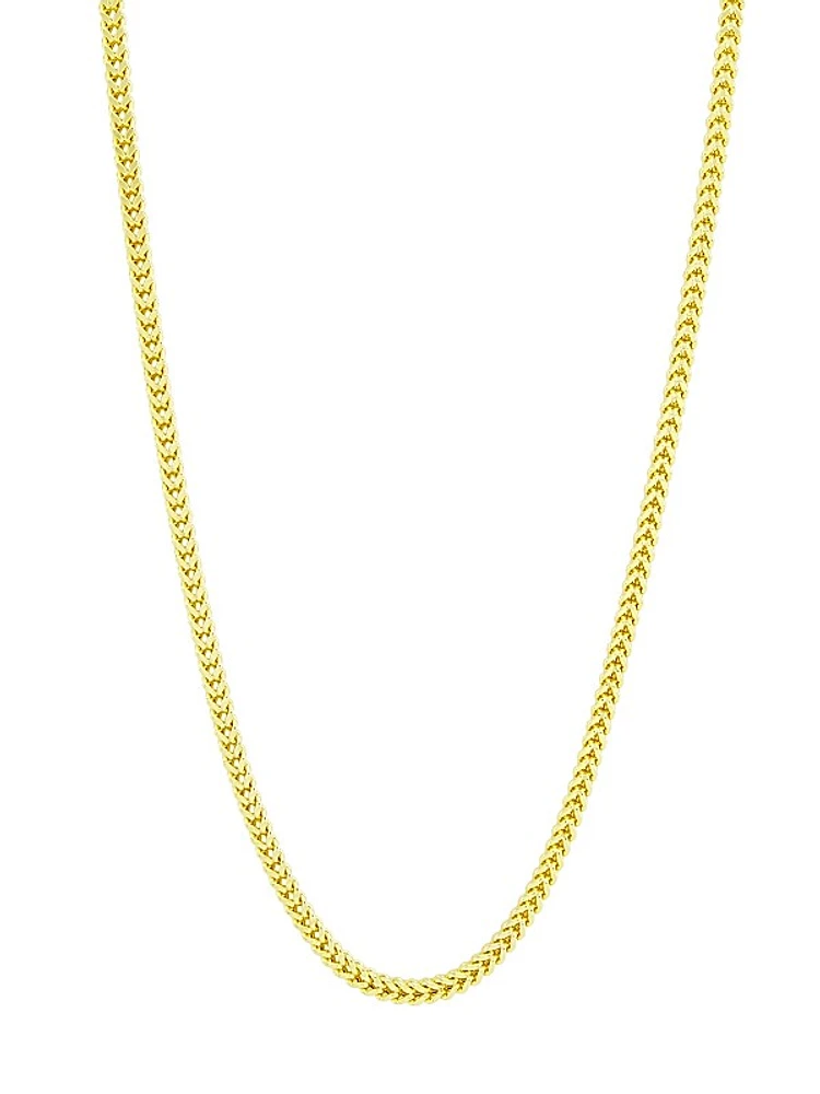 COLLECTION 14K Yellow Gold Semi-Solid Square Franco Chain Necklace