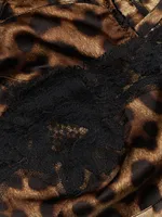 Leopard Silk-Blend Triangle Bra