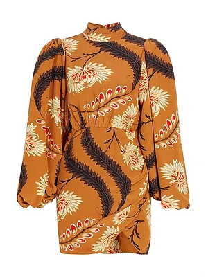 Luke Balloon-Sleeve Minidress