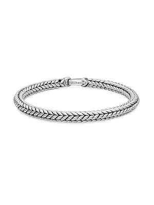 Chevron Bead Bracelet Sterling Silver