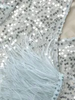 Bridges Sequin & Feather Minidress