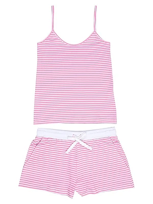 Peony Stripe Jersey Camisole Set