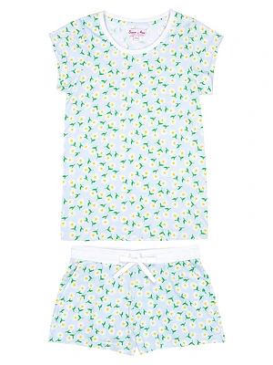 Daisy Jersey Short Pajama Set