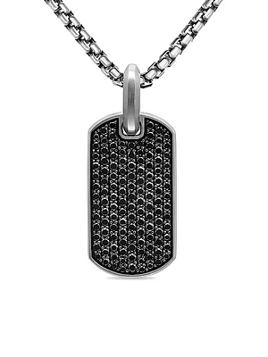 Chevron Tag in Sterling Silver