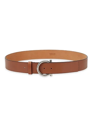 Gancini Leather Belt