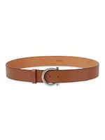 Gancini Leather Belt