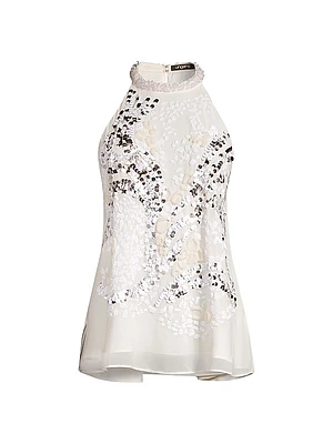 Skylar Sequined Halter Top