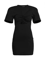 Cut-Out Mini T-Shirt Dress