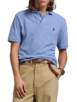 Basic Custom Slim-Fit Mesh Polo Shirt