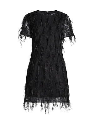Rana Feather Shift Dress