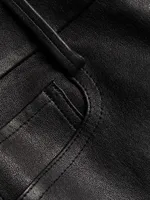 Stretch Bootcut Leather Pants