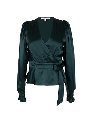 Hailey Silk Wrap Blouse