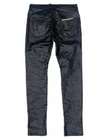 Patent Film Cargo Low-Rise Pants