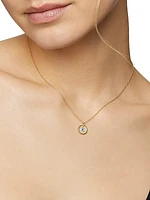 Cable Collectibles Evil Eye Necklace in 18K Yellow Gold with Pavé Blue Sapphires and Diamonds, 11mm