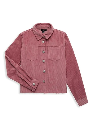 Girl's Corduroy Button-Front Jacket