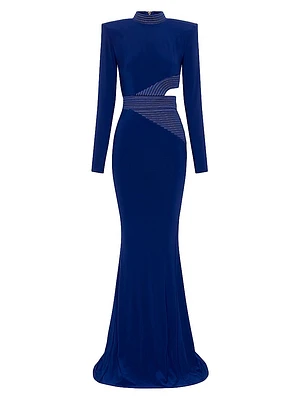 Message To Love Jersey Long-Sleeve Gown