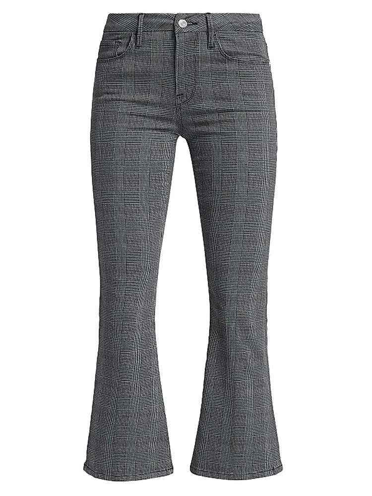 Le Crop Mini Boot Check Pants