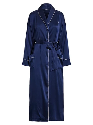 Belted Silk-Blend Robe