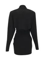 Draped Dress Wool Jersey