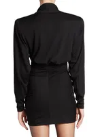Draped Dress Wool Jersey