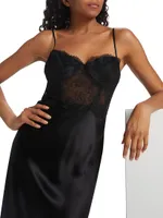 Maureen Lace-Inset Midi-Dress